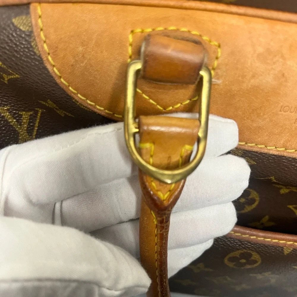 Louis Vuitton Brown Monogram Canvas Travel Bag with Vachetta Leather